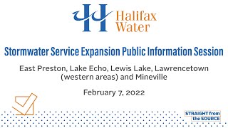 Stormwater Service Expansion Public Information Session - February 7, 2022