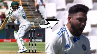 Dean Elgar boweld out by Mohammed siraj | ind vs sa 2nd test day 2