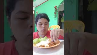 enaknya makan nasi pulen pake ikan teri nasi sambal pedas nikmat + jengkol + lalapan