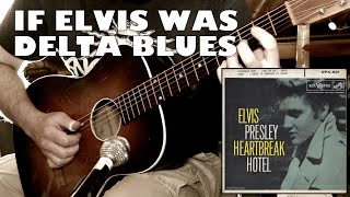 ACOUSTIC DELTA BLUES GUITAR - Heartbreak hotel (FREE TABS) Crossnote tuning