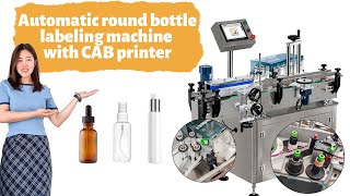 MTW   Automatic cab printer & round bottle labeler45s