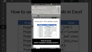 How to use symbols in Excel