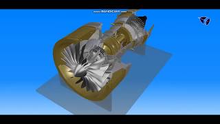 Turbofan PW 1000G rendered with CATIA v5