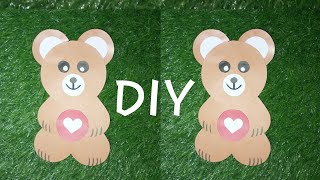 cute teddy 🧸 with paper #crafting #diy #trending #viral #new