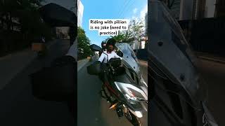 RIDING WITH PILLION MAKES BALANCING MUCH HARDER #insta360onex2 #kawasaki #versys650