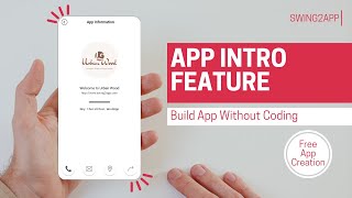 App Introduction Page | App Home-screen | No Code |