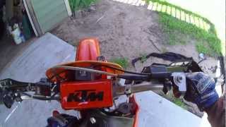 testing video goggles and sc 400 ktm 1997