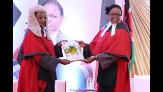 Hon Deputy CJ Philomena Mwilu during handover of instruments of power and report