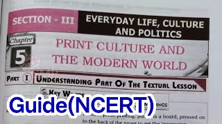 10th class social history 5th chapter print culture and modern world question& answers guide NCERT