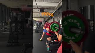 Huge 190kg squat for 60kg junior Sophia Fortin #squat #powerlifting #workout #girlswholift #strong