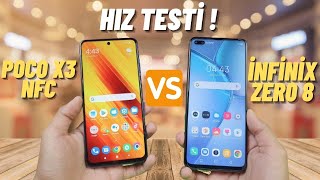 POCO X3 NFC vs İNFİNİX ZERO 8 HIZ TESTİ ! Helio G90T VS Snapdragon 732G