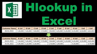 Hlookup in Excel in hindi for accountant| Hlookup formula for accounting in hindi| Hlookup explain