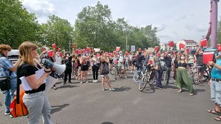 Berlin 16.Juli Demo für den Klimaschutz am Bahnhof Friedrichstraße