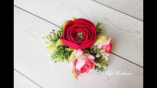 Красивая заколка для ВОЛОС из ФОАМИРАНА  🌿🌹🌹🌹🌿