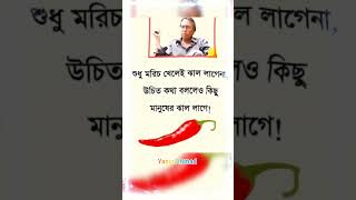 শুধু মরিচ খেলেই ঝাল লাগেনা, উচিত কথা বললেও কিছু মানুষের ঝাল লাগে