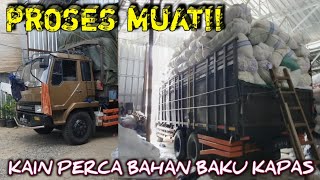 PROSES MUAT ❗❗KAIN PERCA PUTIH ❗❗BAHAN BAKU KAPAS❗❗LIMBAH KAIN