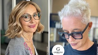 30 Schmeichelhafte Frisuren Für Frauen Über 60 Mit Brille