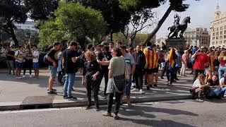 Barcelona. Manifestación en Plaça de Catalunya