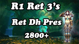 2800+ Ret dh Pres 3's | Rank 1 Retribution Paladin PvP | WoW DF S3 (10.2)