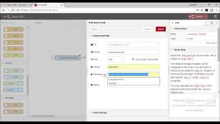 Sending Email using Node-Red