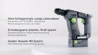 Festool Akku-Bohrhammer BHC 18 - Kompaktes Kraftpaket. Bohrt mit Höchstleistung.