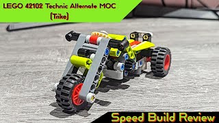 LEGO 42102 Technic Alternate MOC (Trike) - LEGO MOC Speed Build Review