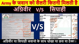 आर्मी जवान की सैलरी, Agni Veer payment slip, Pay slip army, Army Jawan ko kitni payment milati hai,