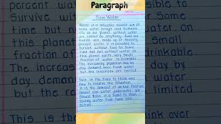 paragraph on save water // save water save life // save water #studymotivation #educational