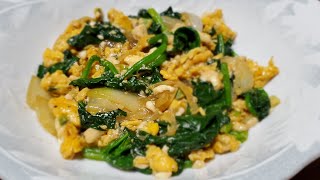 PAANO LUTUIN ANG TUFO+EGG+SPINACH EASY RECIPE|Je Cooking