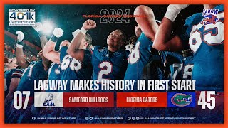 DJ Lagway EARNED the QB job after setting a Florida Gators record | Florida-Samford recap