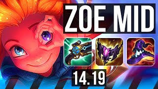 ZOE vs AHRI (MID) | Legendary, 13/2/3 | EUW Master | 14.19