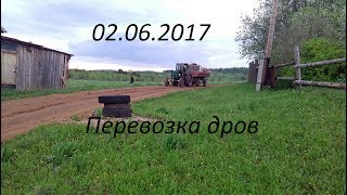 Т-40ам. Перевозка дров.