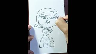 Como dibujar a Desagrado de Intensamente 2 | Inside out