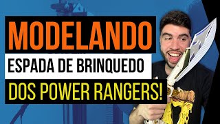 Engenharia reversa em espada de brinquedo dos Power Ranger - Fusion 360 + Impressão 3D