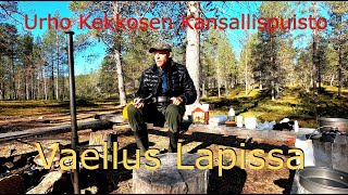 Lapinvaellus erämaassa Urho Kekkosen Kansallispuistossa. Anterinmukka Lapin erämaa