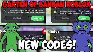 GARTEN OF BANBAN ROBLOX RP NEW CODES! 🐸 😱 🦖