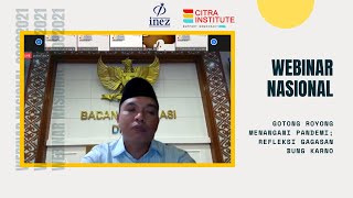 Webinar Nasional “Gotong Royong Menangani Pandemi; Refleksi Gagasan Bung Karno”