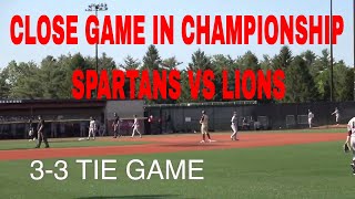 ECC BASEBALL CHAMPIONSHIP SERIES ST THOMAS AQUINAS SPARTANS VS MOLLOY LIONS GAME #1