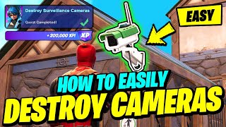 How to EASILY Destroy Surveillance Cameras - Fortnite Story Quest