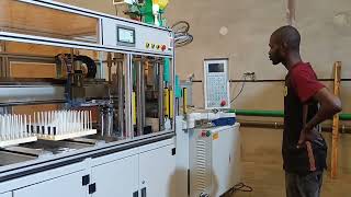 Nigerian Customer Using JIEYANG Brand Dental Flossing Plastic Injection Moulding Machine