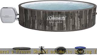 Coleman Napa SaluSpa 2-7 Person Inflatable Round Outdoor Hot Tub Spa with 180 Soothing AirJets, 2 F