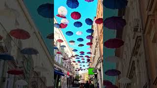 Sarajevo umbrella street  I  Umbrella sky project Sarajevo  I  Ulica šarenih kišobrana Sarajevo