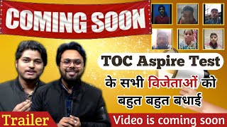 #trailer 🎉 Congratulations ! TOC Aspire's Toppers 🎉 The Online Coaching