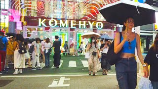 A little rainy evening night walk Shibuya Tokyo【4K】