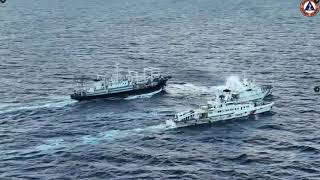 Philippine ships blasted with water cannon by Chinese vessels