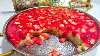 باكيت سويسرول🧁+كاسترد كريمى +فراولة 🍓 +جيلى 🍓=طبقات من السعادة ❤️ مسكرة 🤤 و ساقعة 🤤