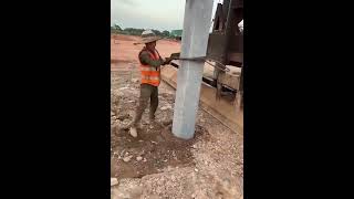 Worker Installing concrete pipe underground very quick#shorts #trending #technology