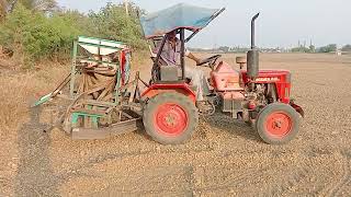 jiru nu vavani - જીરું નુ વાવેતર (Mini trector yuvraj Mahindra) Mini orani #farminglife