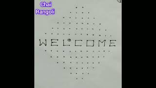 14*2*2 straight dot's rangoli/chukki rangoli/kolam/welcome rangoli/@chairangoli