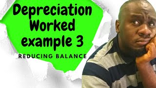 Depreciation accounting solved problems | Reducing Balance Depreciation example 1